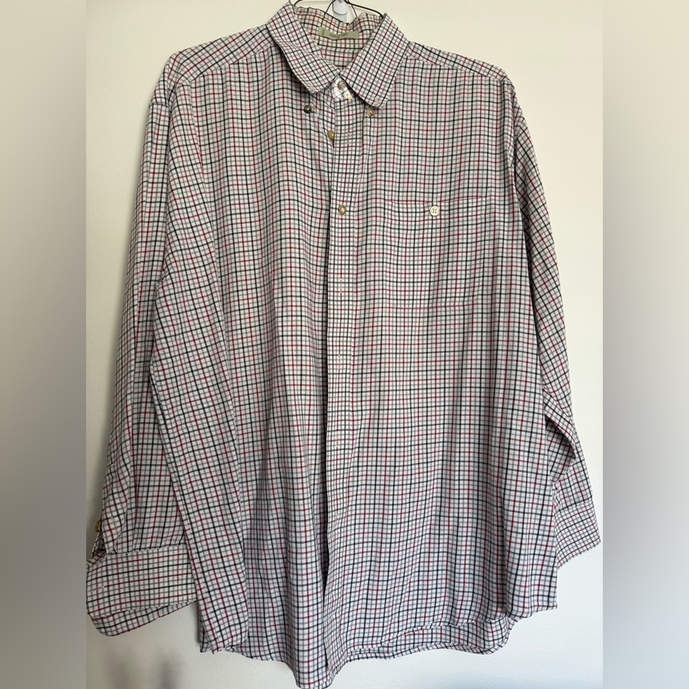 Men’s Orvis Checkered Button down-Size XL